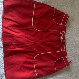 Vibrant Red Skirt with White Piping-Izod